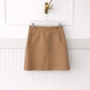 H&M Tan A-Line Mini Skirt